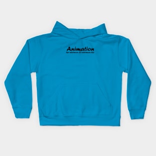 Animation, life in-between Kids Hoodie